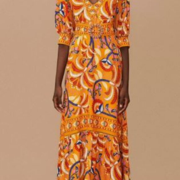 Palms Party Short Sleeve Maxi Dress - Picture 5 of 6